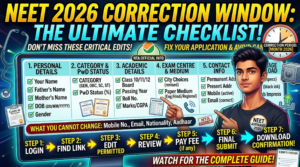 NEET 2026 Correction Window Checklist Things You Should be Careful of
