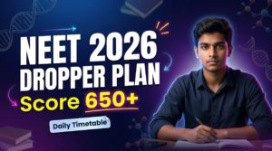 best timetable for neet 2026 droppers daily study plan and timetable sheet