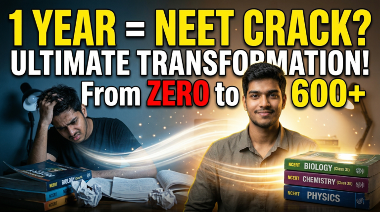Can I crack NEET in 1 year from zero student studying NCERT books with 1 year study plan