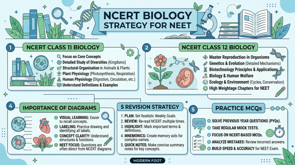 NCERT Biology for NEET preparation strategy for Class 11 and 12