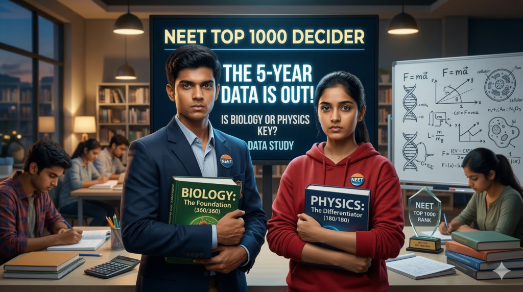 Physics vs Biology: A 5-Year Data Study on Which Subject Actually Decides the NEET Top 1000