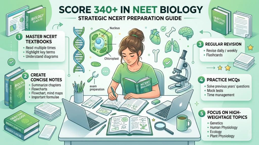 score 340 in neet biology