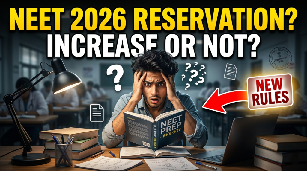 Will NEET reservation increase in 2026 latest update and policy analysis for NEET aspirants