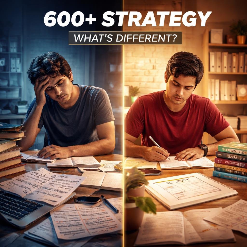 600+ NEET strategy toppers vs average students comparison