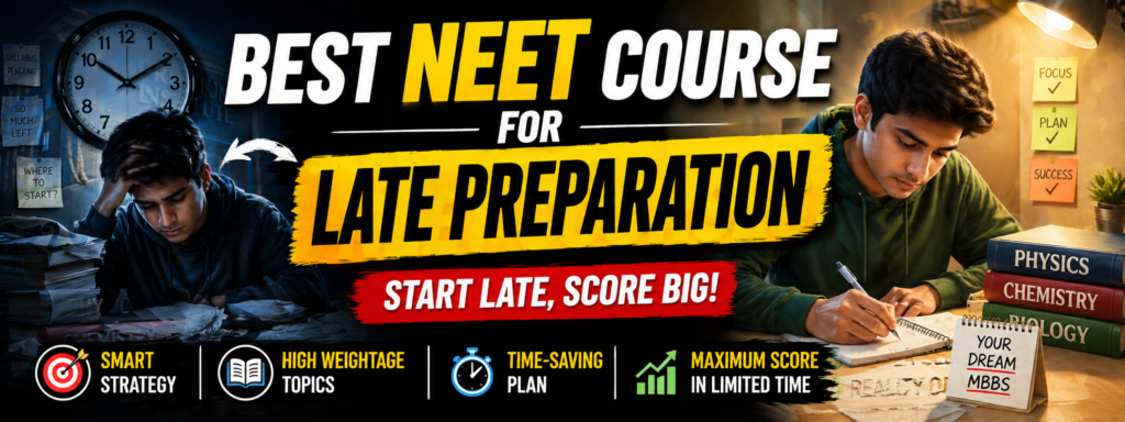 best NEET course for late preparation time management concept