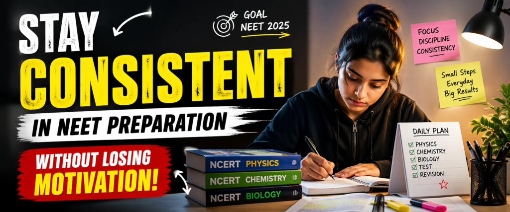 consistent NEET preparation daily routine discipline study system