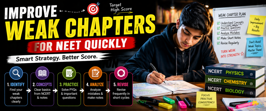 improve weak chapters NEET focused study and revision strategy