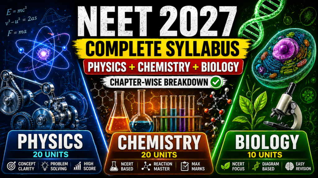 NEET 2027 syllabus complete structure visualization