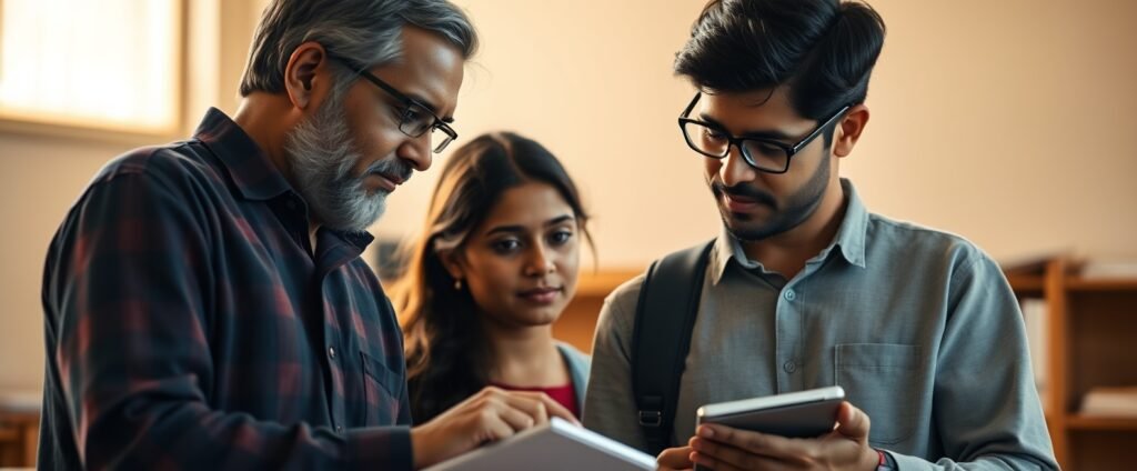 NEET course with personal mentorship teacher guiding student