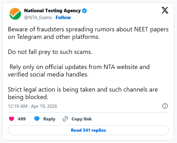 NEET paper leak claims 2026