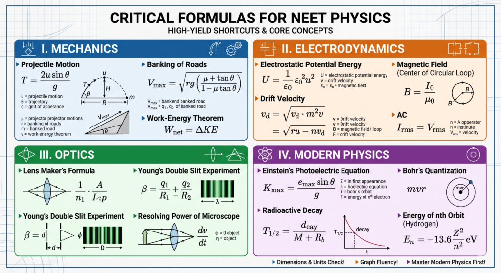 NEET Physics Formula Retention techniques and memory improvement
