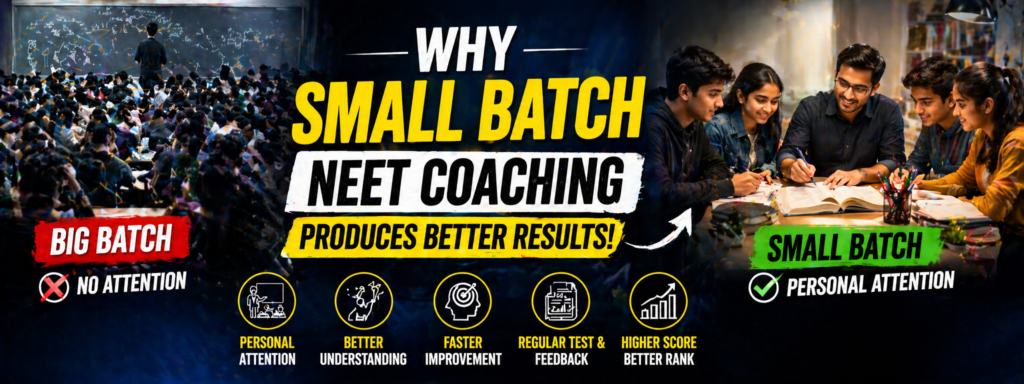 small batch NEET coaching benefits personalized learning concept