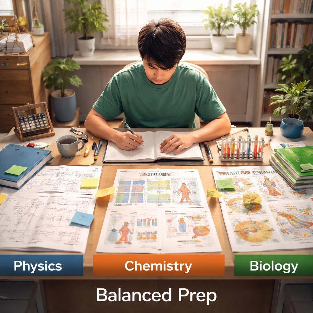 balance subjects NEET physics chemistry biology study plan