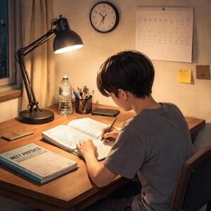 student consistent NEET Physics preparation daily routine solving questions calmly