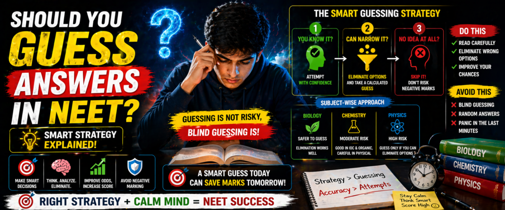 guessing answers NEET strategy smart vs blind guessing elimination technique