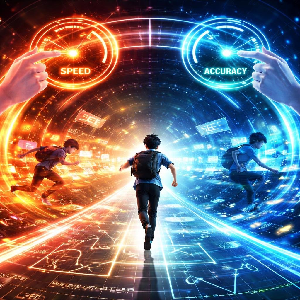 student increasing speed NEET Physics with accuracy balance time pressure visual