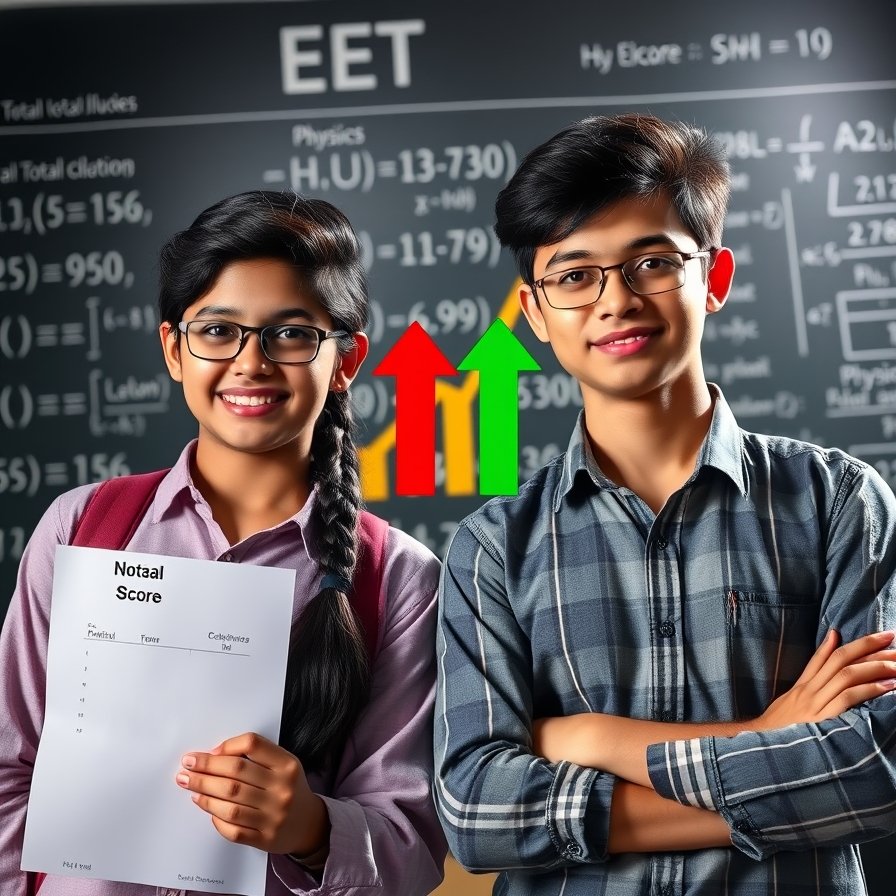 NEET Physics marks vs rank comparison impact on overall NEET ranking