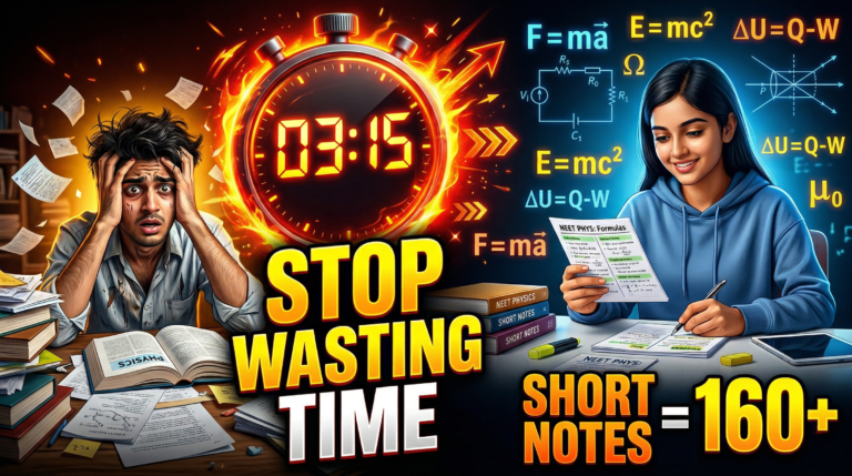 NEET Physics revision notes using short notes for fast revision and better score