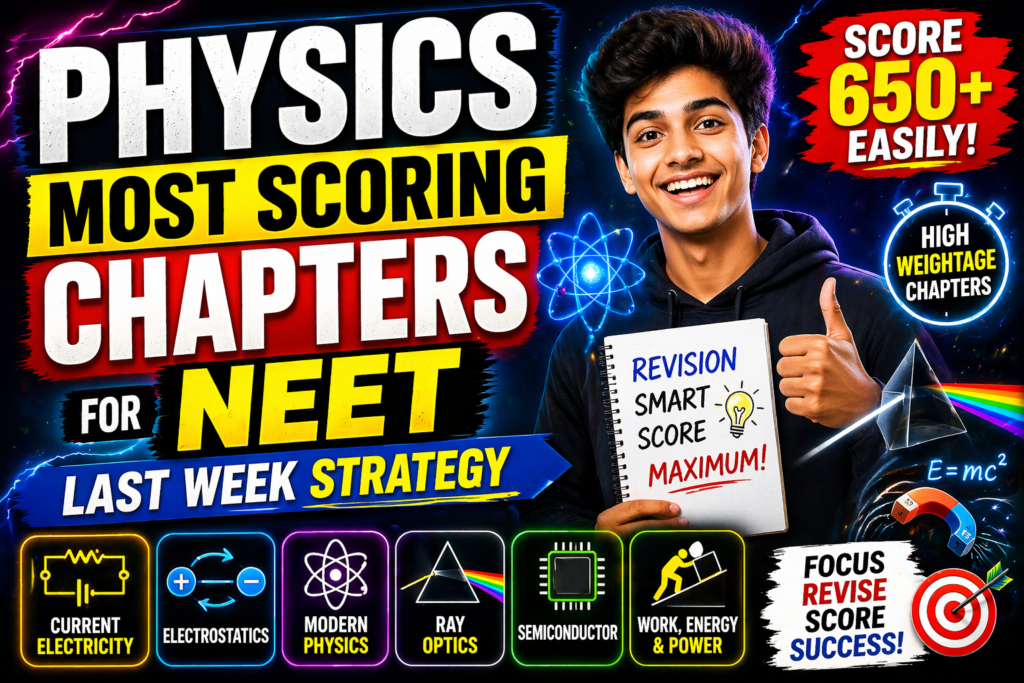 physics most scoring chapters NEET important topics and last week revision strategy