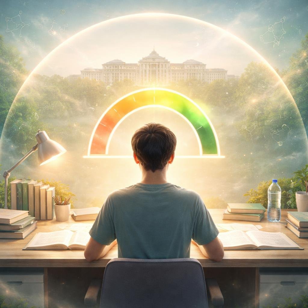 safe score NEET 2026 student analyzing marks and reaching safe zone