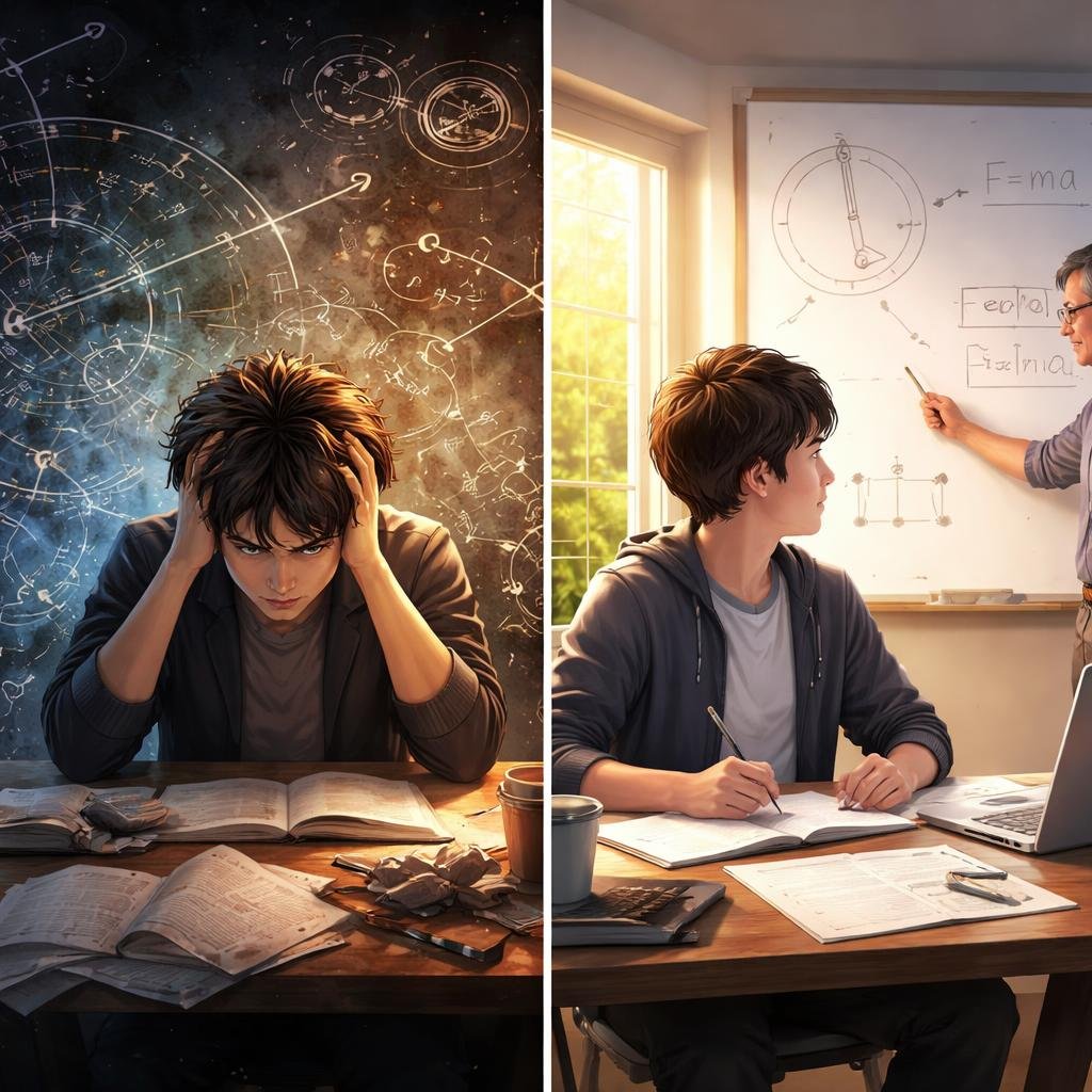 why physics is hard for NEET student confusion vs clarity with teacher guidance