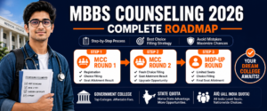 MBBS admission after Re-NEET 2026 complete counseling roadmap MCC and state quota