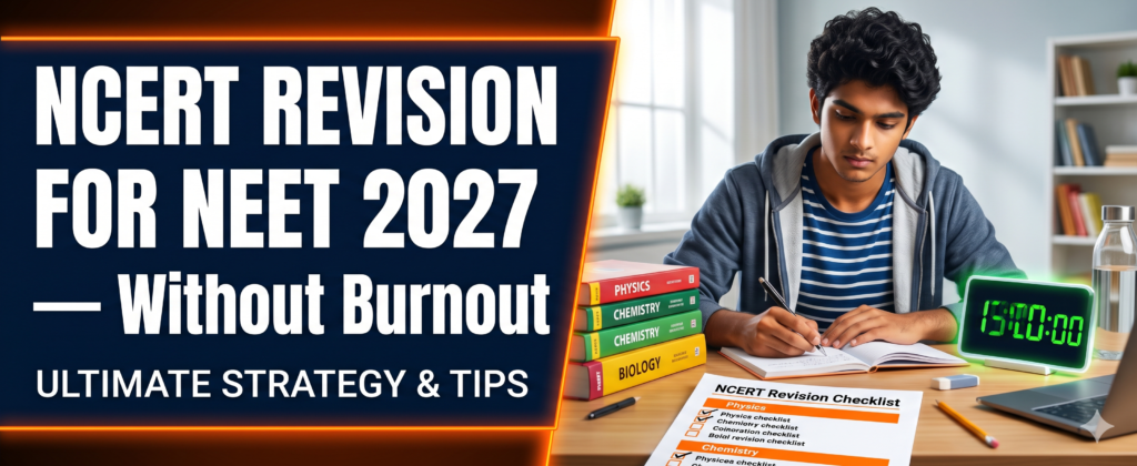 NCERT revision for NEET 2027 strategy guide without burnout