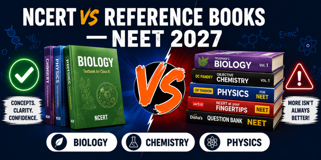 NCERT vs reference books for NEET 2027 subject wise guide Biology Chemistry Physics