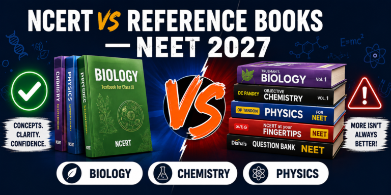 NCERT vs reference books for NEET 2027 subject wise guide Biology Chemistry Physics