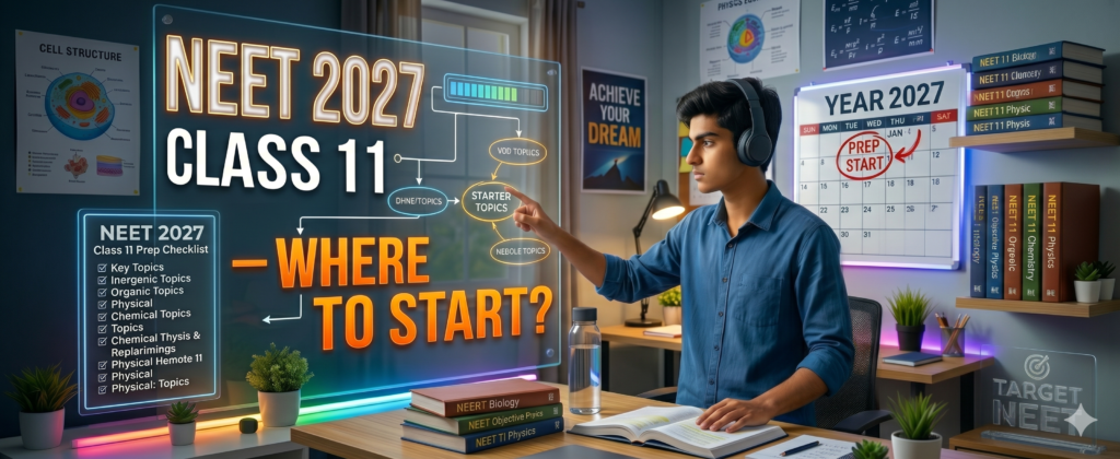 NEET 2027 preparation for class 11 — subject-wise study guide and monthly plan