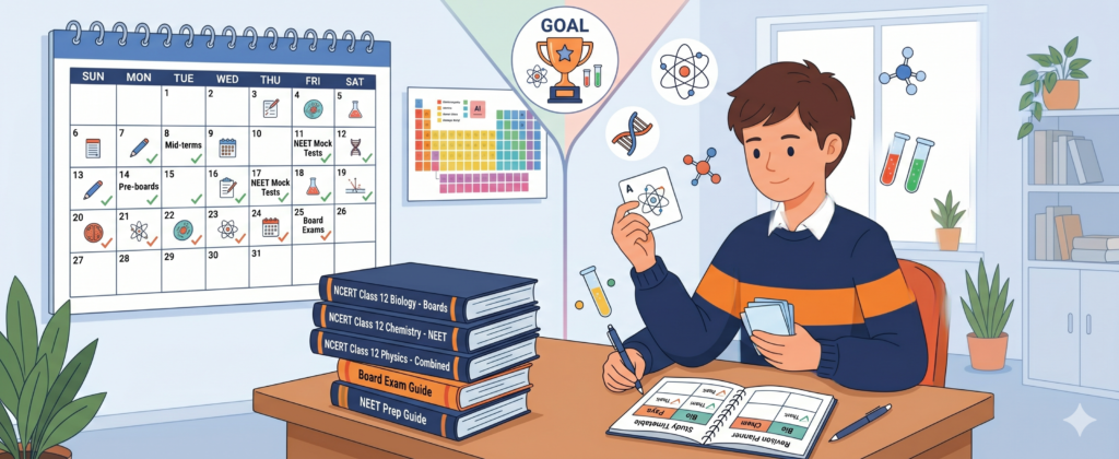 NEET 2027 preparation for class 12 student balancing board exams and NEET with a one-year study plan