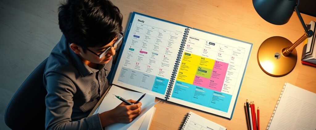 A structured NEET 90 day revision calendar with subject-wise colour coding for NEET 2027 aspirants