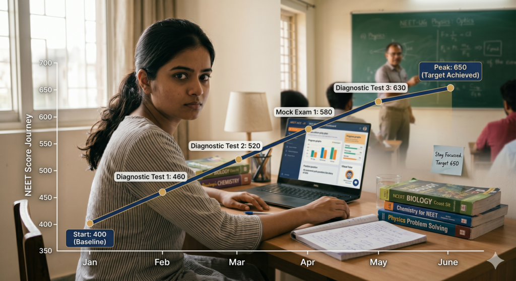 NEET Score Improvement Plan: How to Go From 400 to 650 in NEET 2027