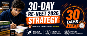 Re-NEET 2026 last month strategy 30-day preparation plan for Biology Chemistry and Physics