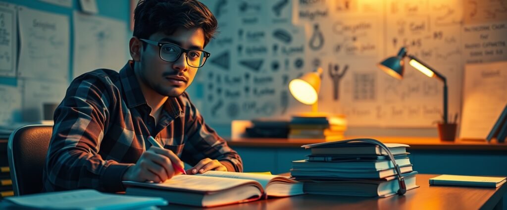 NEET aspirant studying NCERT books with focused preparation strategy for NEET 2027