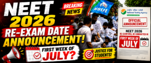NEET 2026 Re-Exam Date Announcement – NTA expected schedule and new rules