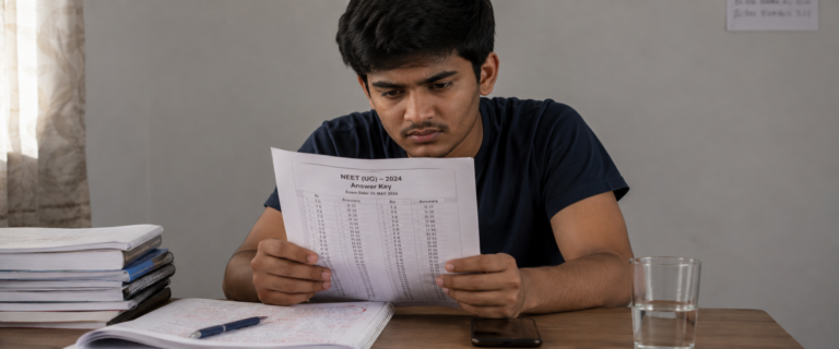 Student reacting to results when NEET 2026 didn't go well, planning next steps