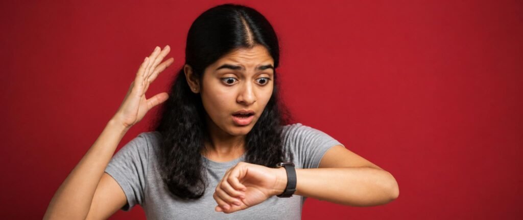 NEET re-exam extra time 15 minutes — student reacting to exam clock