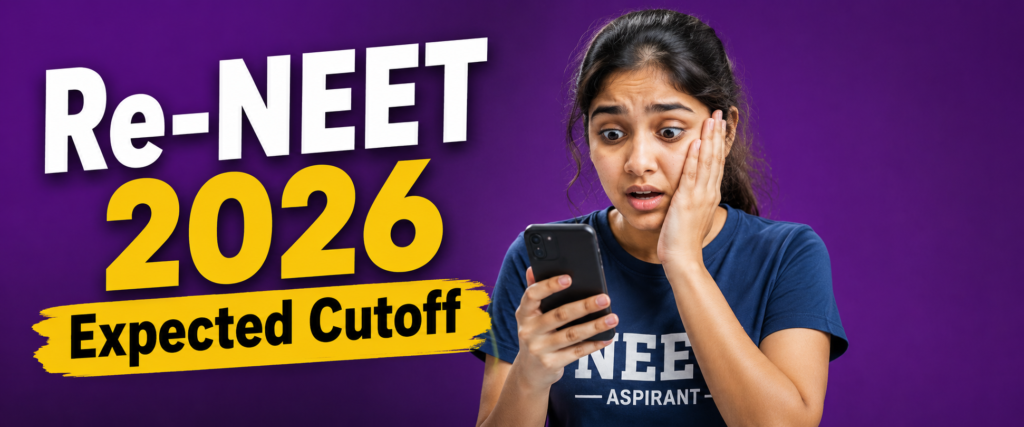 Re-NEET 2026 expected cutoff — student anxiously calculating if their score is enough