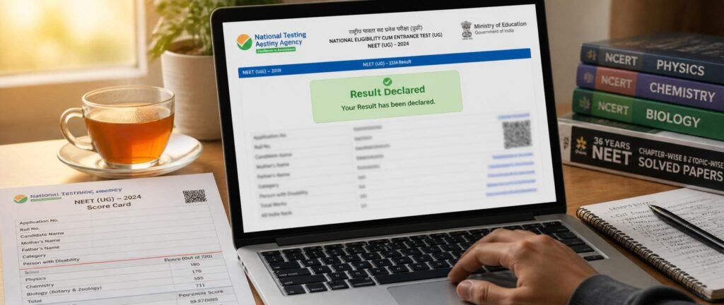 Student checking Re-NEET 2026 expected result date on NTA official portal neet.nta.nic.in