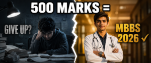 Student analysing Re-NEET 2026 score 500 college options state-wise
