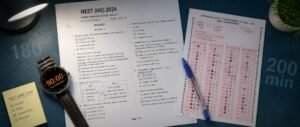 Re-NEET 2026 time management strategy exam paper with round-wise attempt marks and 200-minute timer