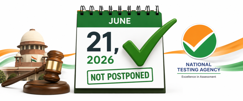 Will Re-NEET 2026 be postponed — Supreme Court dismissed CBT plea and NTA confirms June 21 exam date