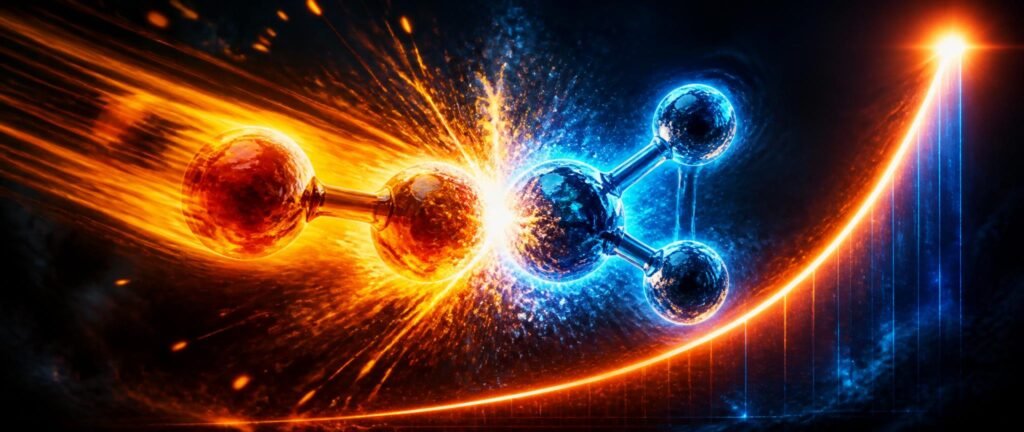 Dynamic molecular collisions and a rising rate curve representing chemical kinetics for NEET 2027