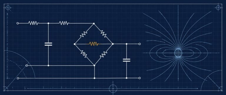 Blueprint schematic representing current electricity for NEET 2027 circuit and field concepts