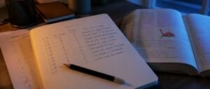 Student reviewing an error log while working to score 360 in biology NEET 2027