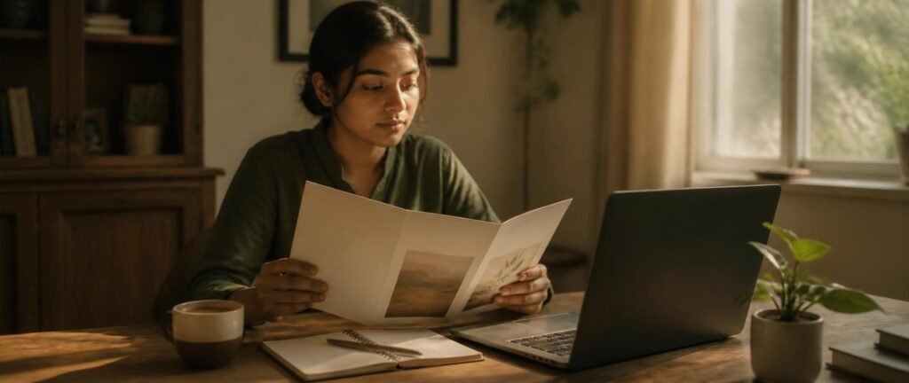 Student calmly reviewing counselling options representing NEET 2026 low rank counselling choices