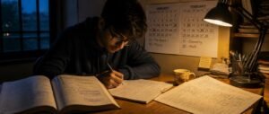 Class 12 student preparing for NEET 2027 with board exams using one shared set of notes
