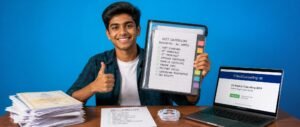 Student with Re-NEET 2026 counselling documents organised in a folder ready for verification