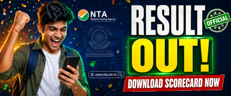 Student celebrating Re-NEET 2026 final answer key download and result declaration
